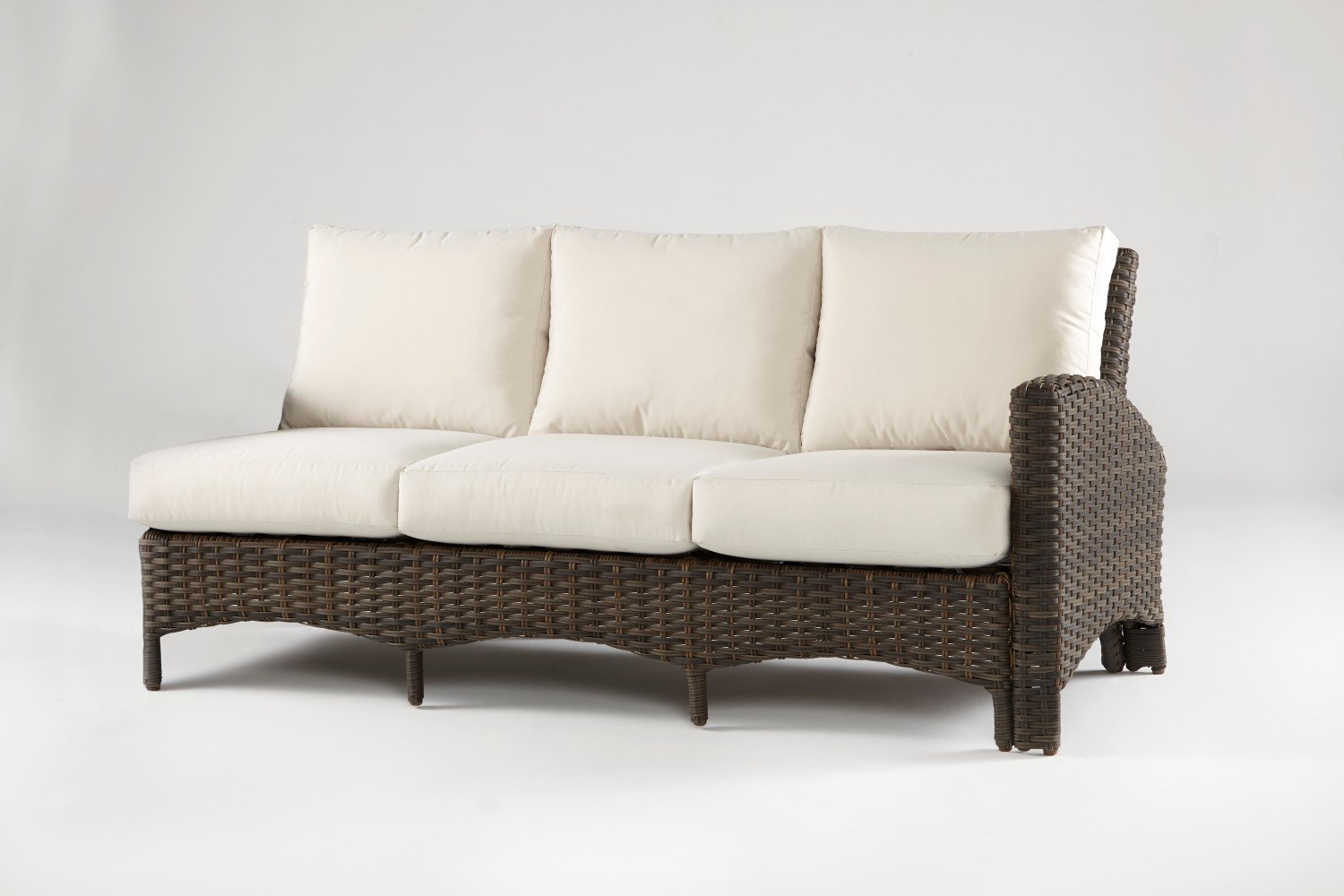 South Sea Rattan Sectional Piece South Sea Rattan Panama One Arm Sofa Right-Side Facing Sectional