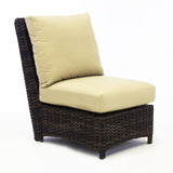 St. Tropez sectional armless piece in Tobacco with khaki seat and back cushions