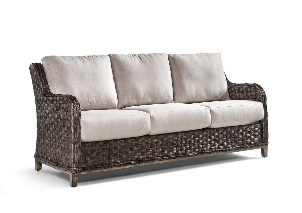 South Sea Rattan Sofa Dark Caramel South Sea Rattan Grand Isle Sofa SKU 77403