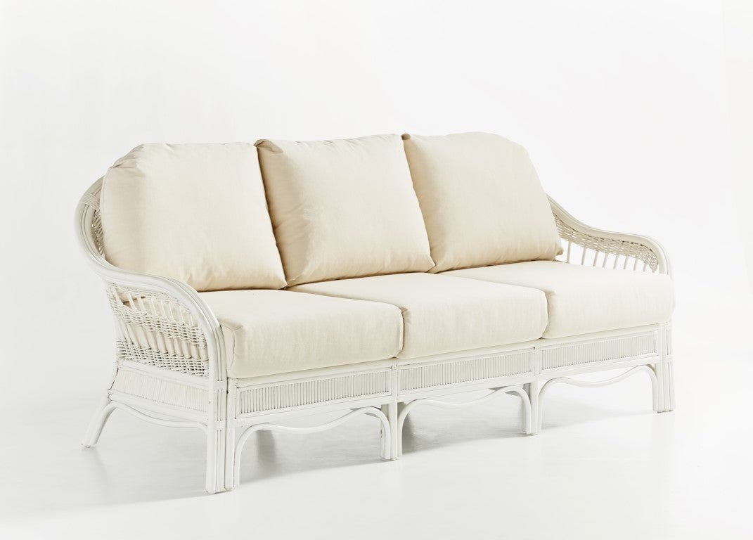 South Sea Rattan Sofa Whitewash South Sea Rattan Bermuda Sofa
