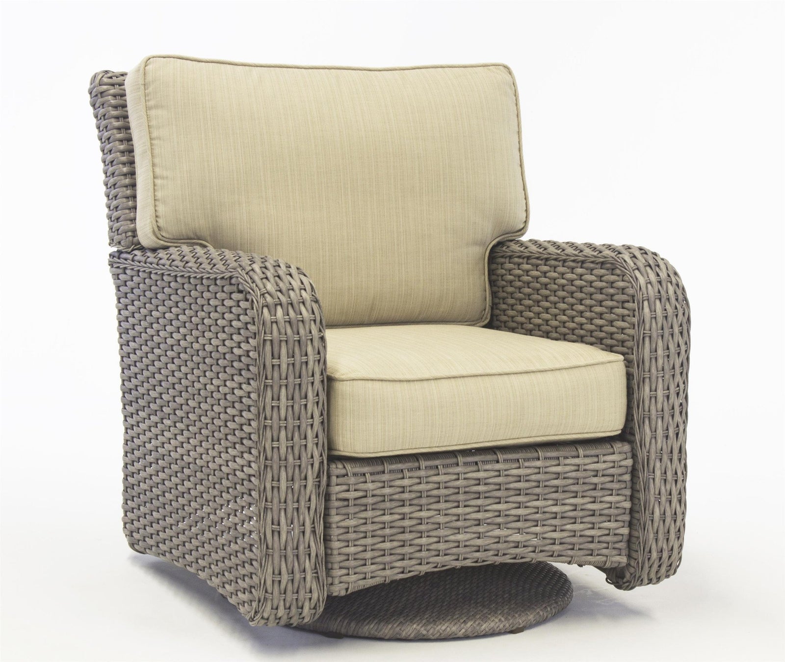 South Sea Rattan Swivel Glider Chair Stone South Sea Rattan St. Tropez Swivel Glider