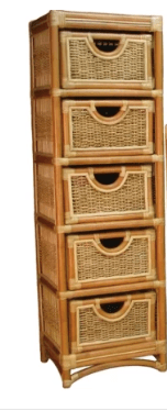 Spice Islands Drawer Spice Island Wicker 5 Drawer Unit Natural