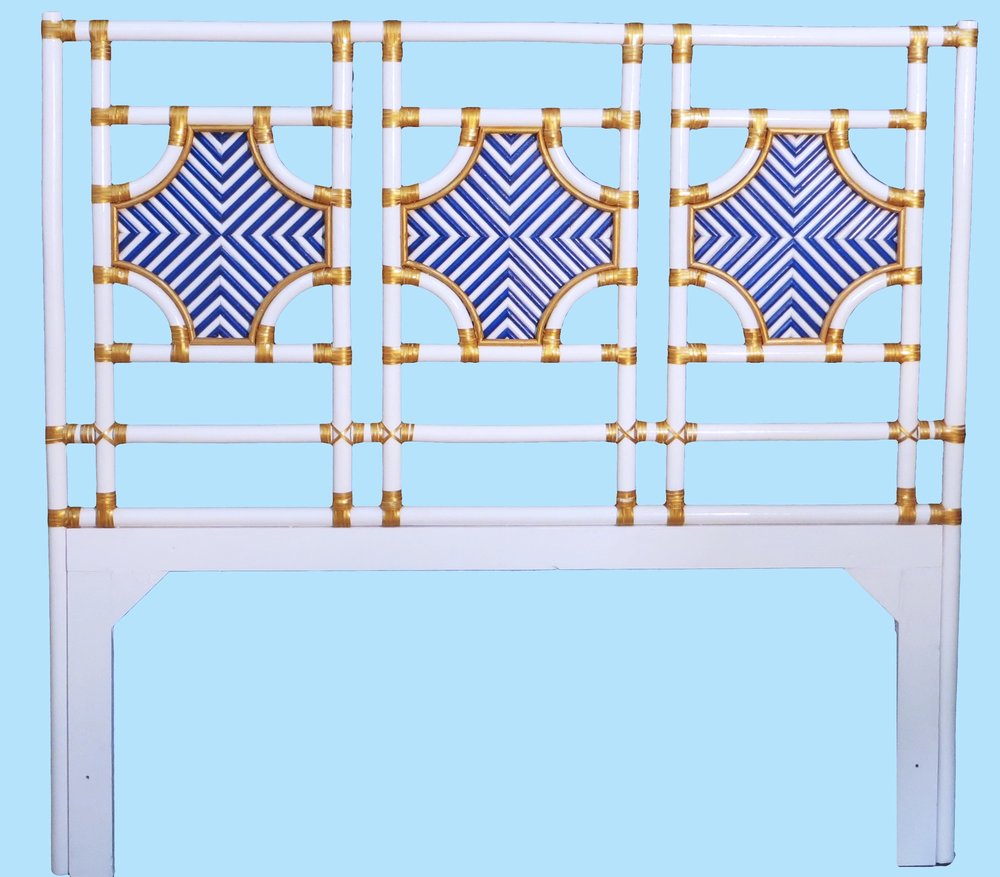 Spice Islands Headboard White & Gold Spice Island Joy Queen Headboard