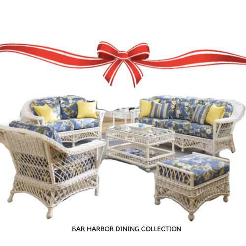 Spice Islands Indoor Seating Set Spice Islands Bar Harbor White Wicker 6 Piece Living Sun Room Seating Set