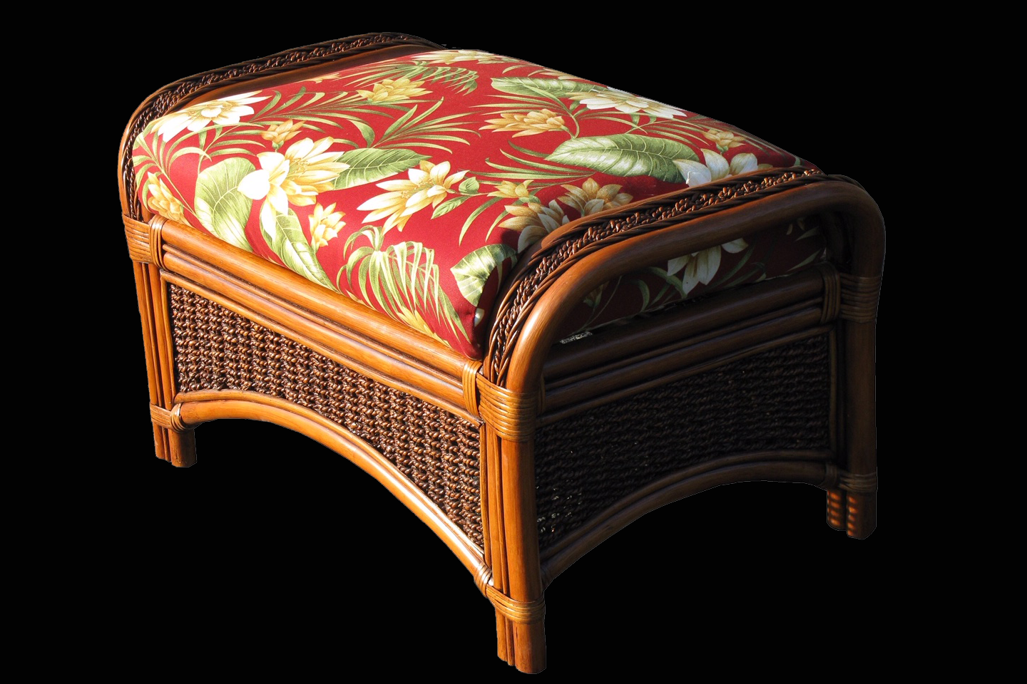 Spice Islands Ottoman Spice Islands Seascape Ottoman Brownwash