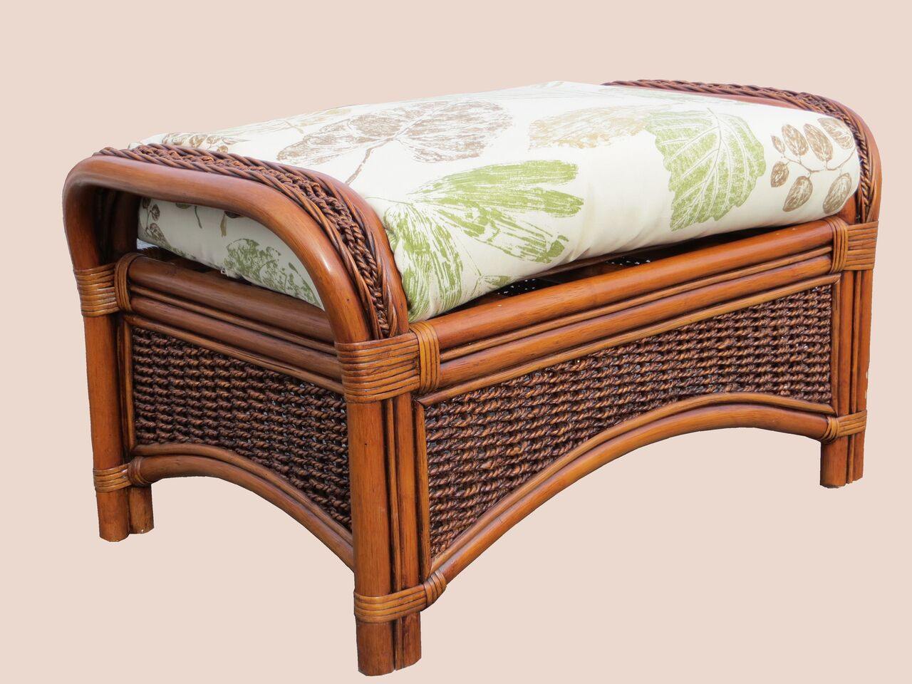 Spice Islands Ottoman Spice Islands Seascape Ottoman Brownwash