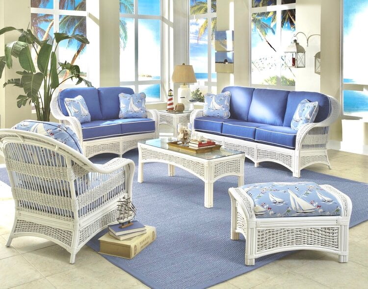 Spice Islands Seating Set Spice Islands Regatta 6 Piece Seating Set in White