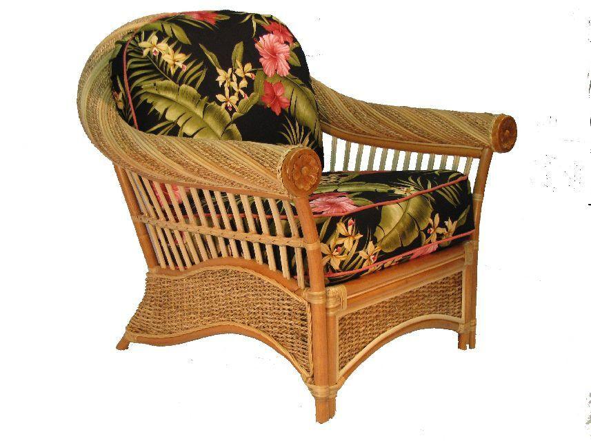 Spice Islands Spice Islands Maui Twist Arm Chair Natural Chair - Rattan Imports