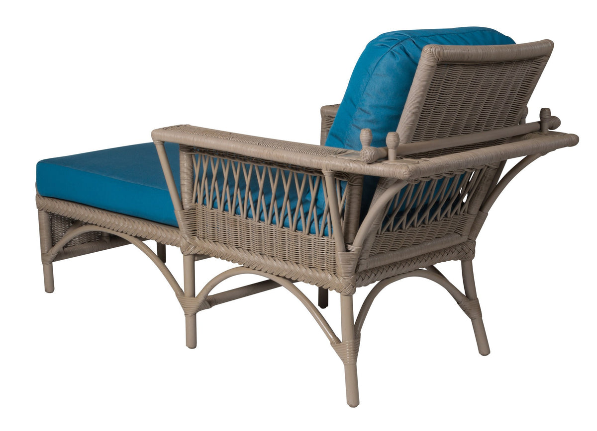 Designer Wicker &amp; Rattan By Tribor Windsor Chaise With Adjustable Back by Design Wicker from Tribor Lounge Chair - Rattan Imports