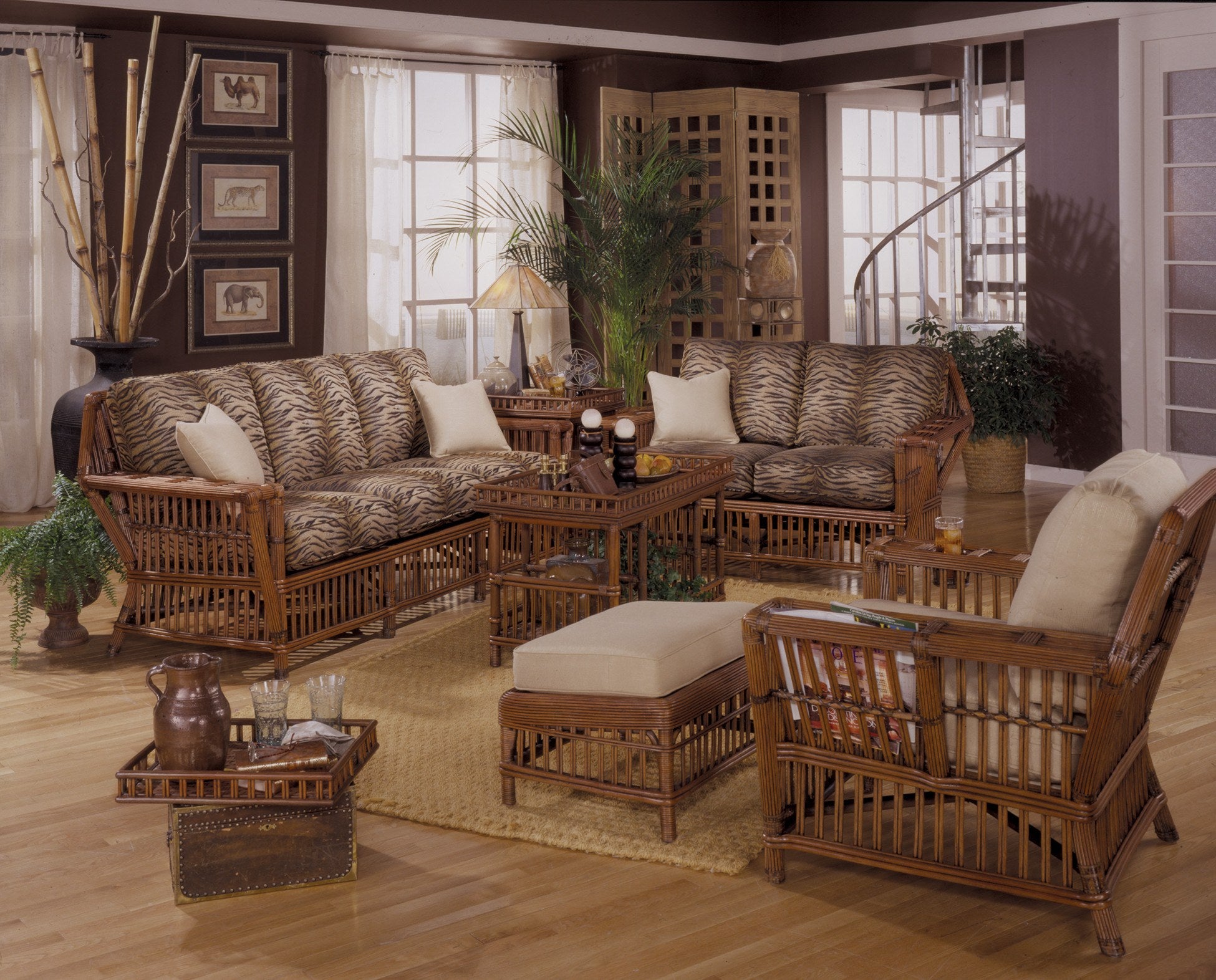 Designer Wicker & Rattan By Tribor Williamsburg Flat Ottoman by Designer Wicker from Tribor Ottoman - Rattan Imports