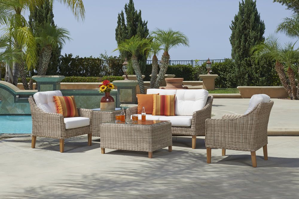 Forever Patio Carlisle Alabaster 5 Piece Loveseat Seating Set